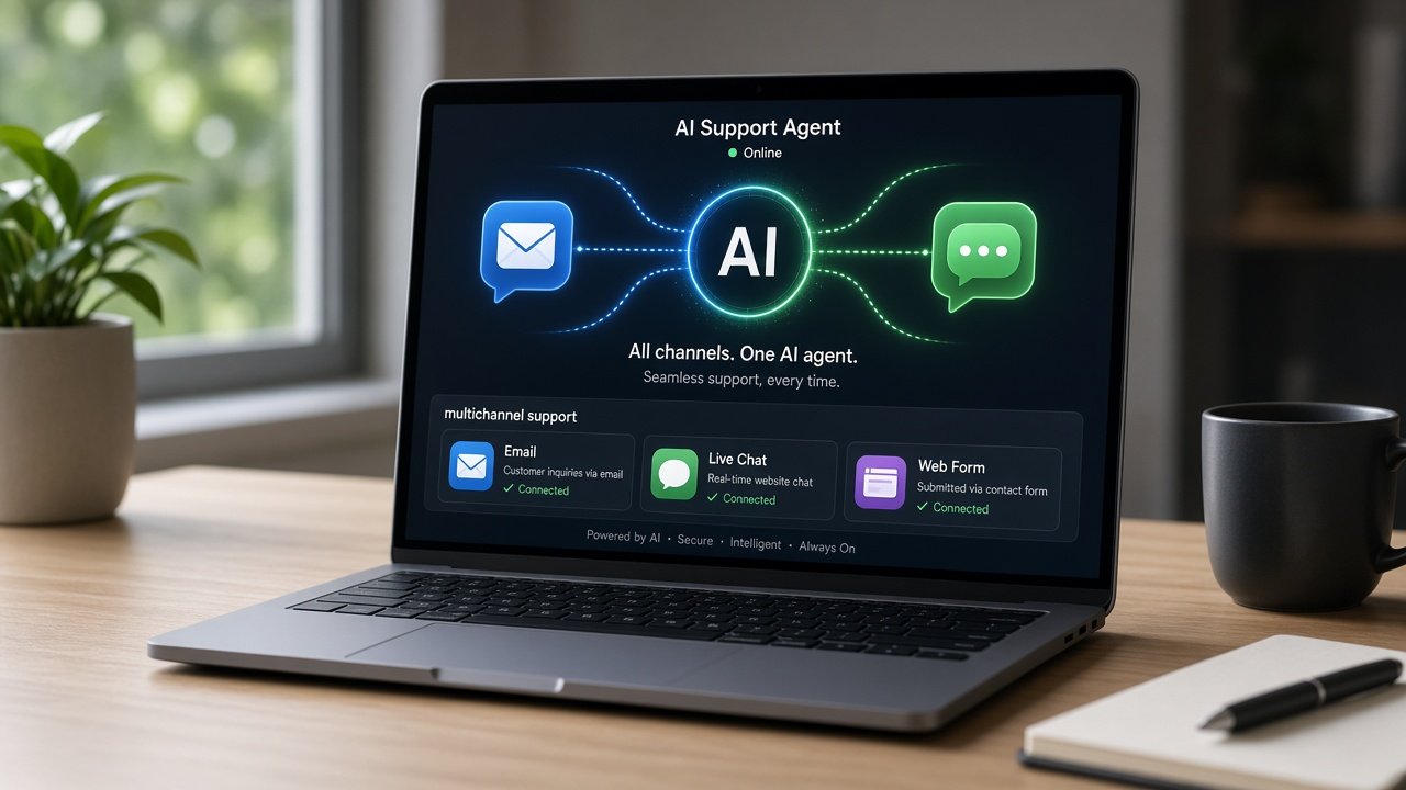 Agent IA multicanal : Email, chat, téléphone - Stratégie PME complète