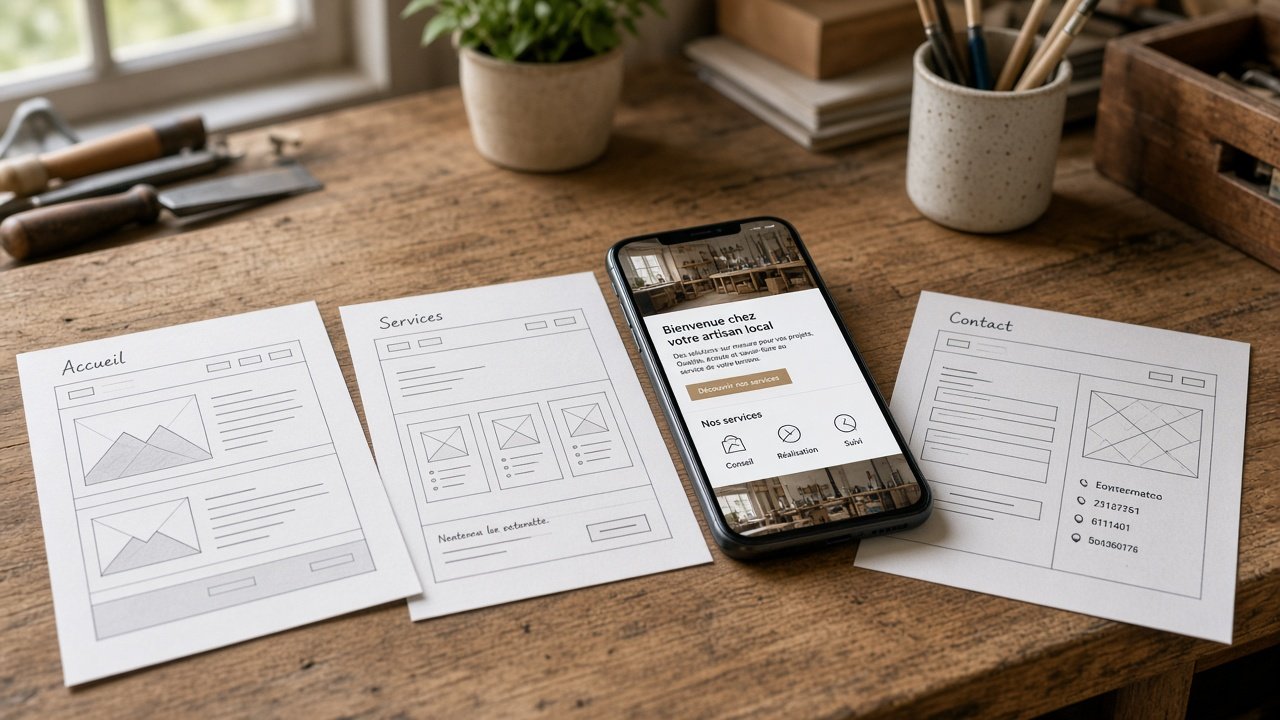 Quelles pages mettre sur le site d'un artisan ou d'un commerce local ?